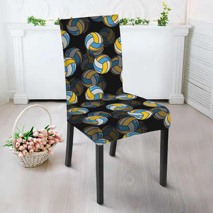 Volleyball Pattern Print Dining Chair Slipcover