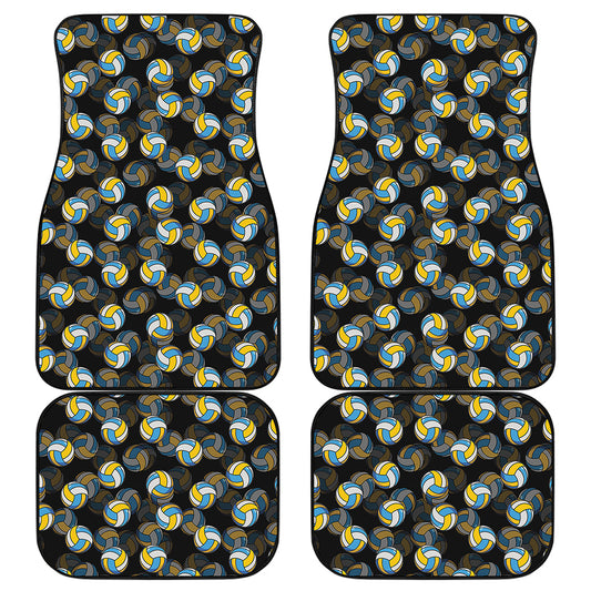 Volleyball Pattern Print Front and Back Car Floor Mats