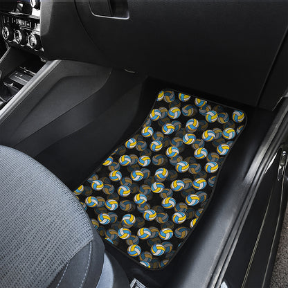 Volleyball Pattern Print Front and Back Car Floor Mats