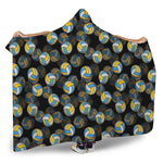 Volleyball Pattern Print Hooded Blanket