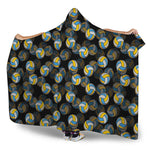 Volleyball Pattern Print Hooded Blanket