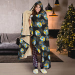 Volleyball Pattern Print Hooded Blanket