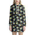 Volleyball Pattern Print Pullover Hoodie Dress