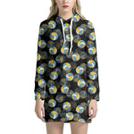 Volleyball Pattern Print Hoodie Dress