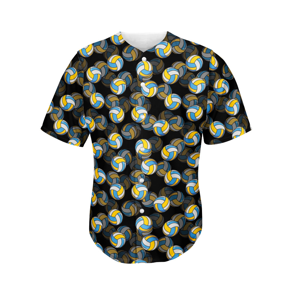 Volleyball Pattern Print Men's Baseball Jersey
