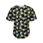 Volleyball Pattern Print Men's Baseball Jersey