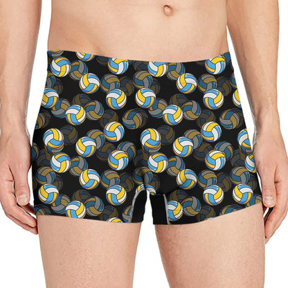 Volleyball Pattern Print Men's Boxer Briefs