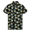 Volleyball Pattern Print Men's Short Sleeve Shirt