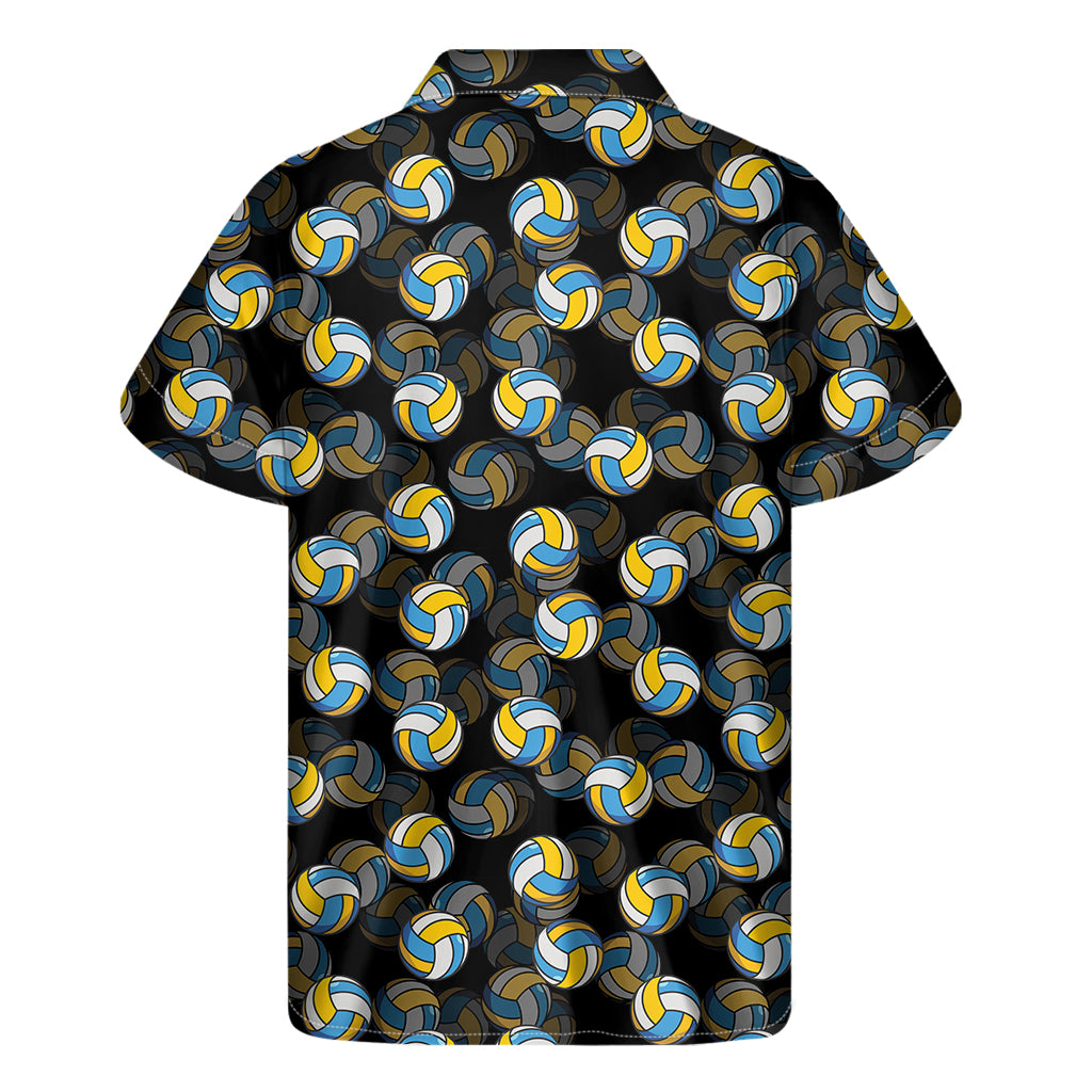 Volleyball Pattern Print Men's Short Sleeve Shirt