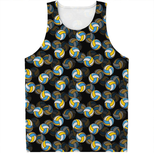 Volleyball Pattern Print Men's Tank Top