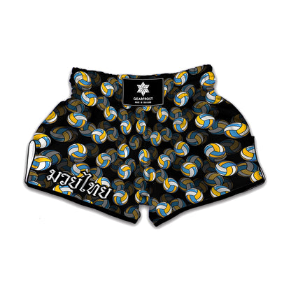 Volleyball Pattern Print Muay Thai Boxing Shorts