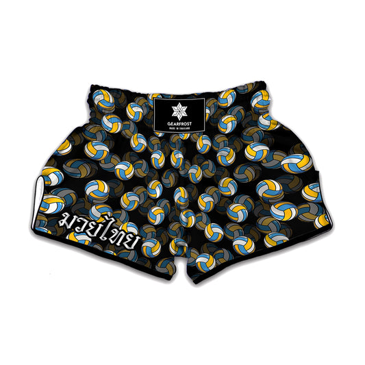 Volleyball Pattern Print Muay Thai Boxing Shorts