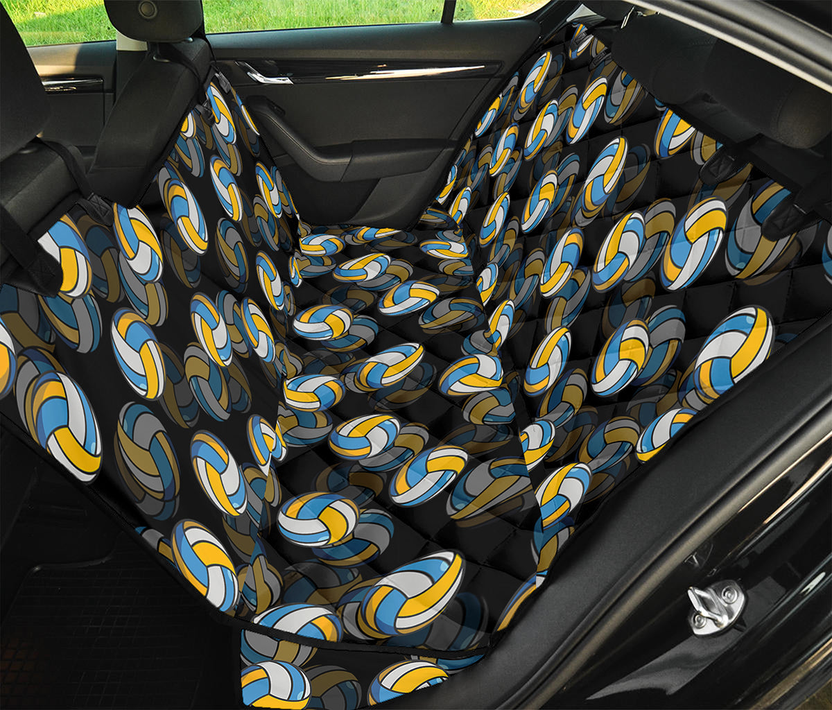 Volleyball Pattern Print Pet Car Back Seat Cover