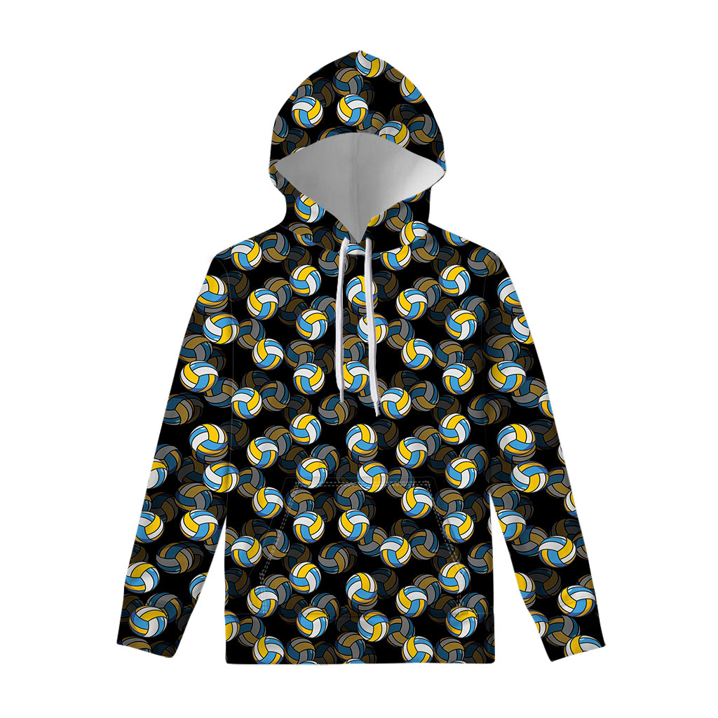 Volleyball Pattern Print Pullover Hoodie