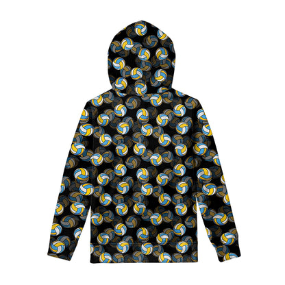 Volleyball Pattern Print Pullover Hoodie