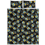 Volleyball Pattern Print Quilt Bed Set