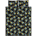 Volleyball Pattern Print Quilt Bed Set
