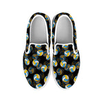 Volleyball Pattern Print White Slip On Shoes