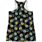 Volleyball Pattern Print Women's Racerback Tank Top