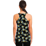 Volleyball Pattern Print Women's Racerback Tank Top