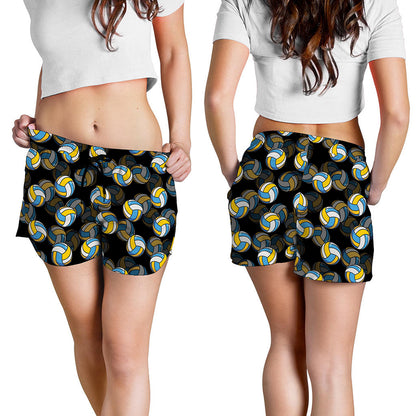 Volleyball Pattern Print Women's Shorts