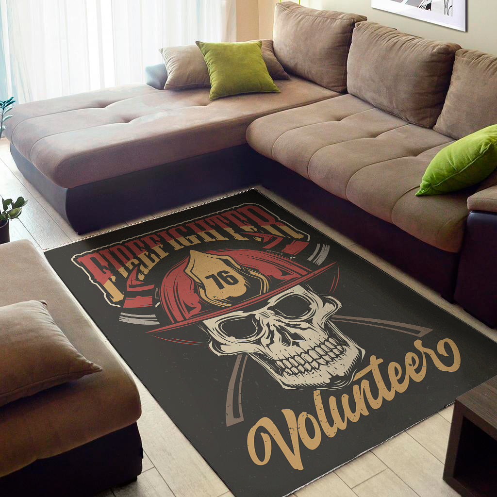 Volunteer Firefighter Print Area Rug