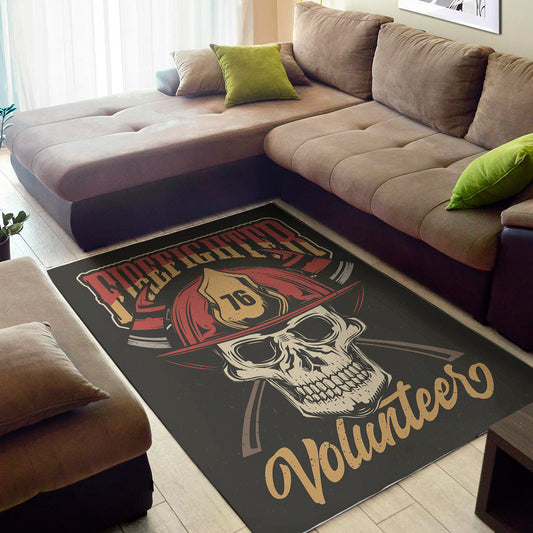 Volunteer Firefighter Print Area Rug