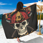 Volunteer Firefighter Print Beach Sarong Wrap