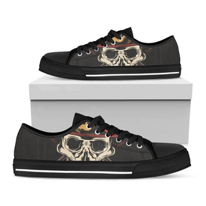 Volunteer Firefighter Print Black Low Top Shoes 