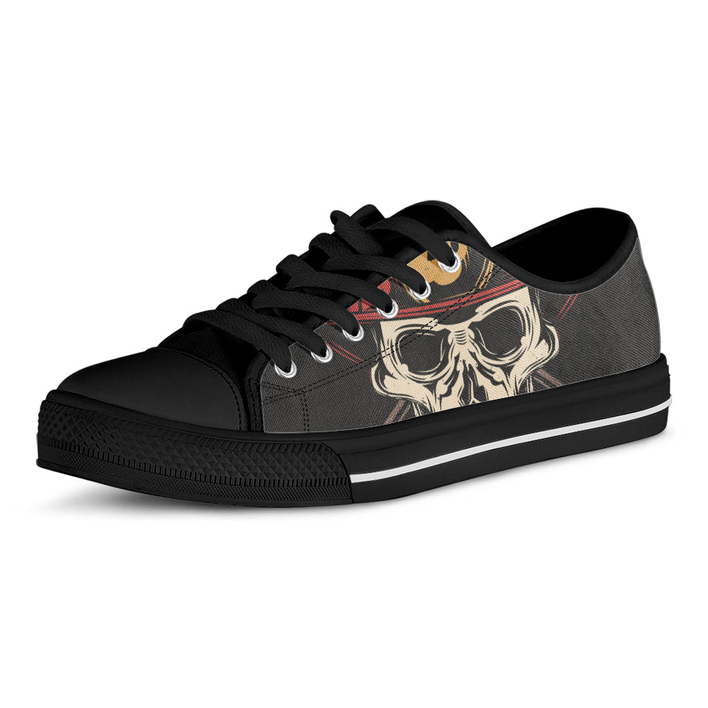 Volunteer Firefighter Print Black Low Top Shoes 