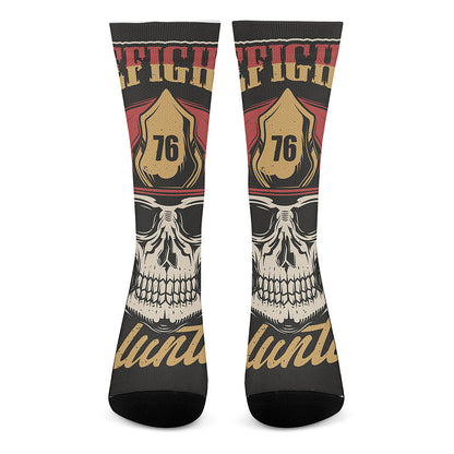 Volunteer Firefighter Print Crew Socks