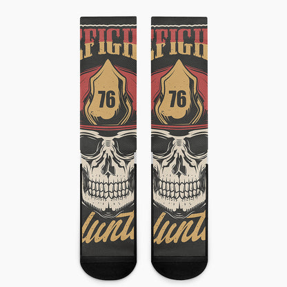 Volunteer Firefighter Print Crew Socks