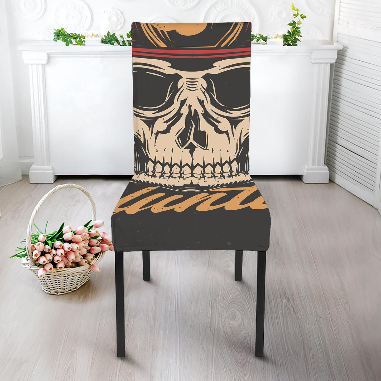 Volunteer Firefighter Print Dining Chair Slipcover