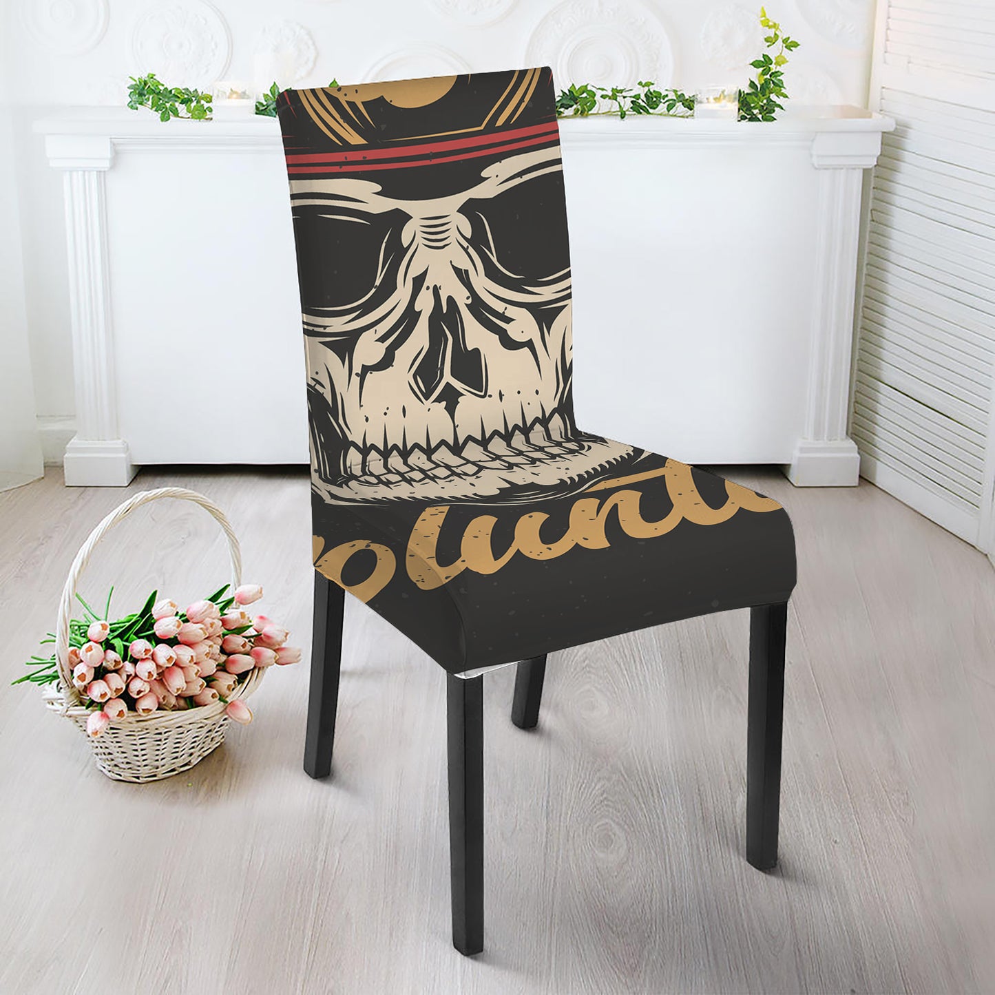 Volunteer Firefighter Print Dining Chair Slipcover