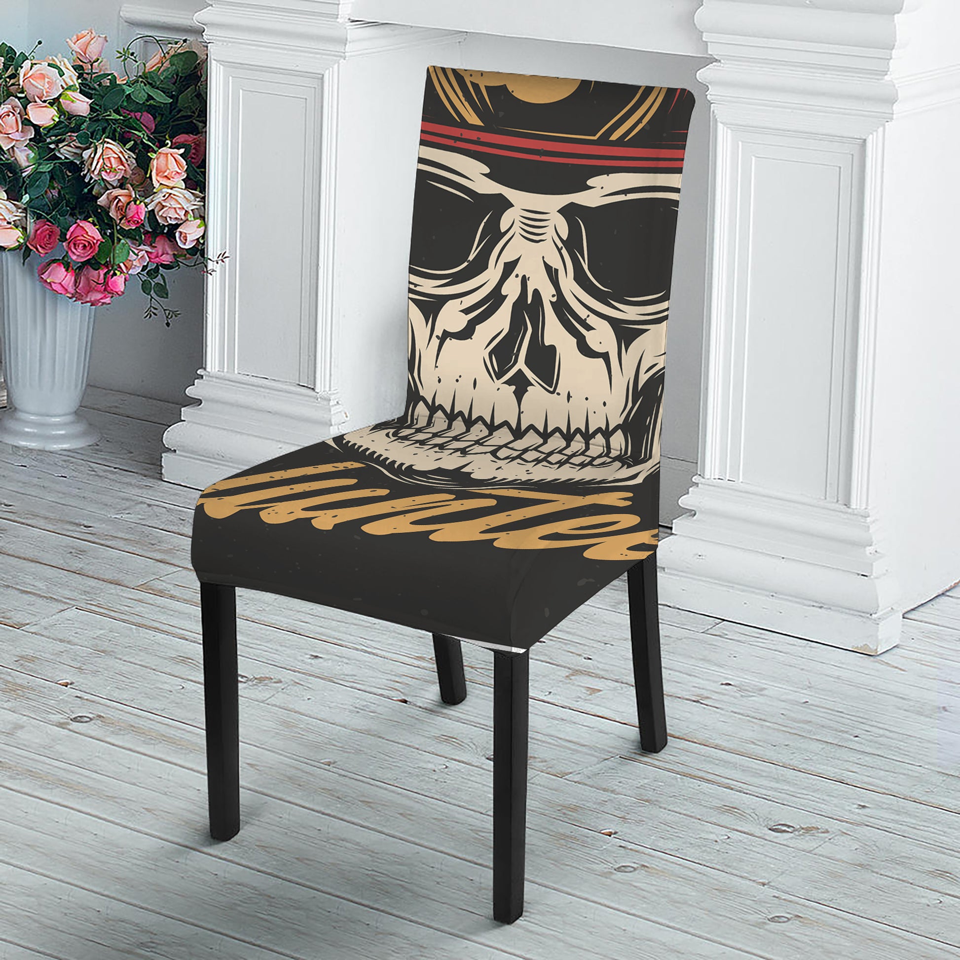 Volunteer Firefighter Print Dining Chair Slipcover