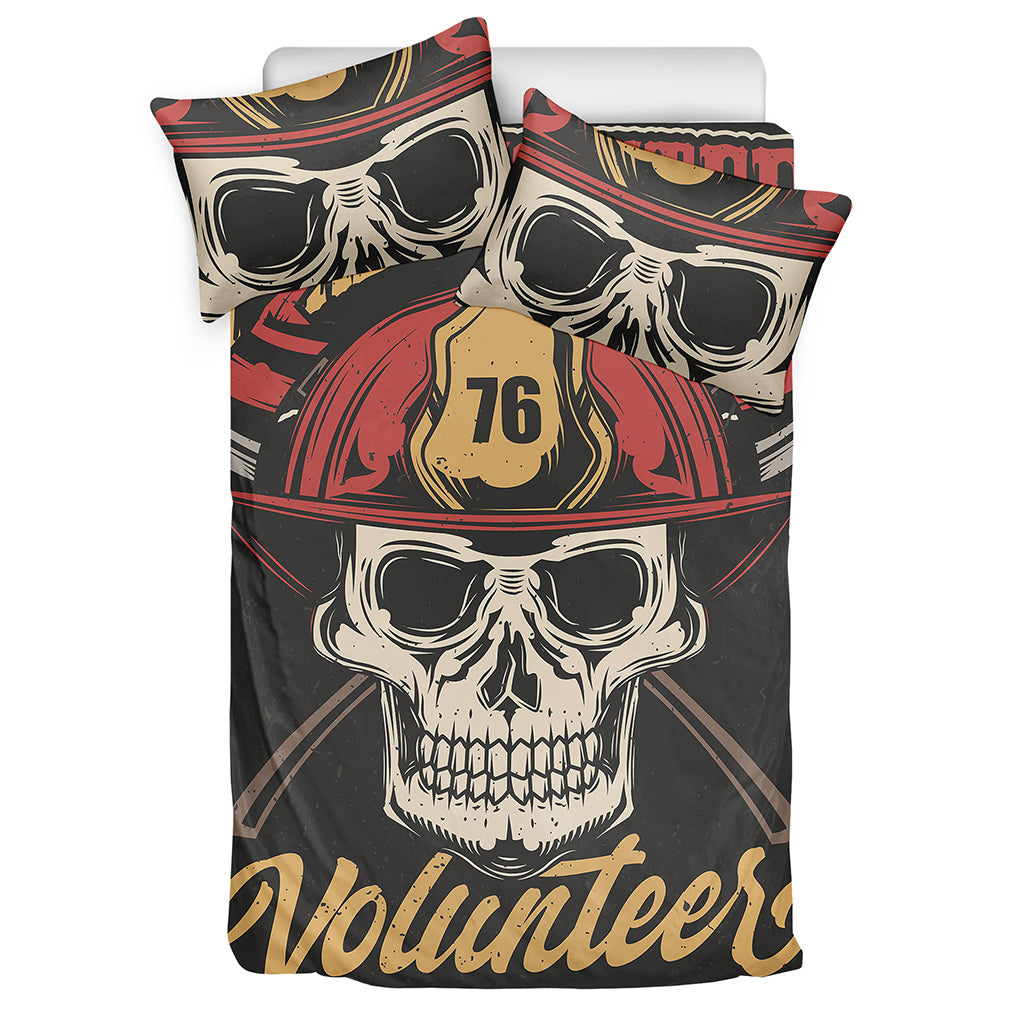 Volunteer Firefighter Print Duvet Cover Bedding Set