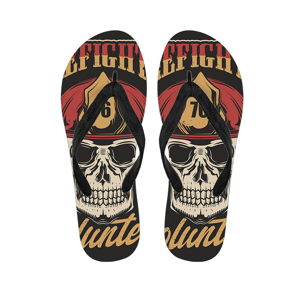 Volunteer Firefighter Print Flip Flops