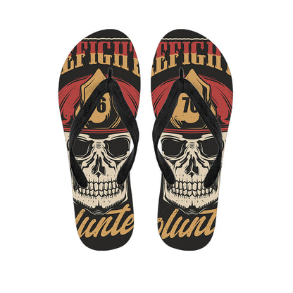 Volunteer Firefighter Print Flip Flops