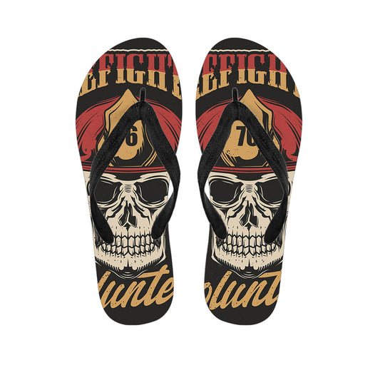 Volunteer Firefighter Print Flip Flops