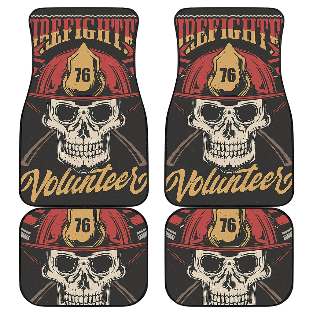 Volunteer Firefighter Print Front and Back Car Floor Mats