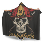 Volunteer Firefighter Print Hooded Blanket