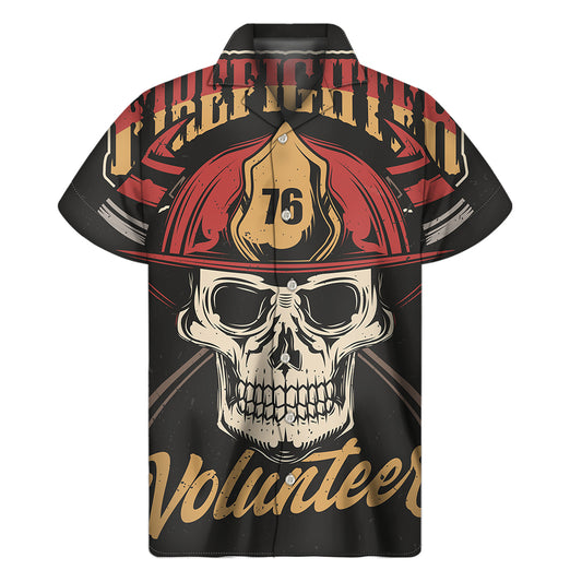 Volunteer Firefighter Print Men's Short Sleeve Shirt