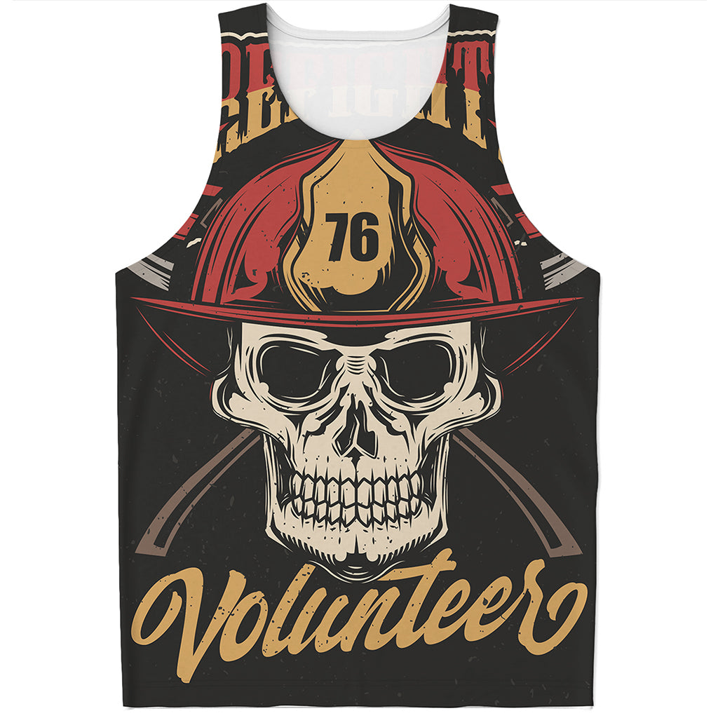 Volunteer Firefighter Print Men's Tank Top