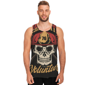 Volunteer Firefighter Print Men's Tank Top