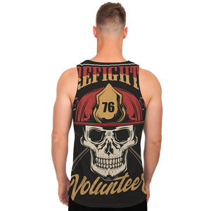 Volunteer Firefighter Print Men's Tank Top