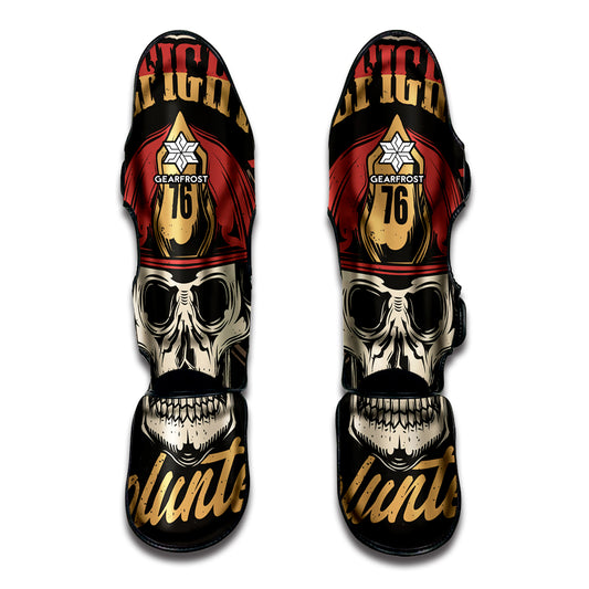 Volunteer Firefighter Print Muay Thai Shin Guard
