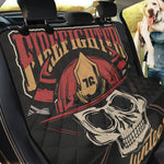 Volunteer Firefighter Print Pet Car Back Seat Cover