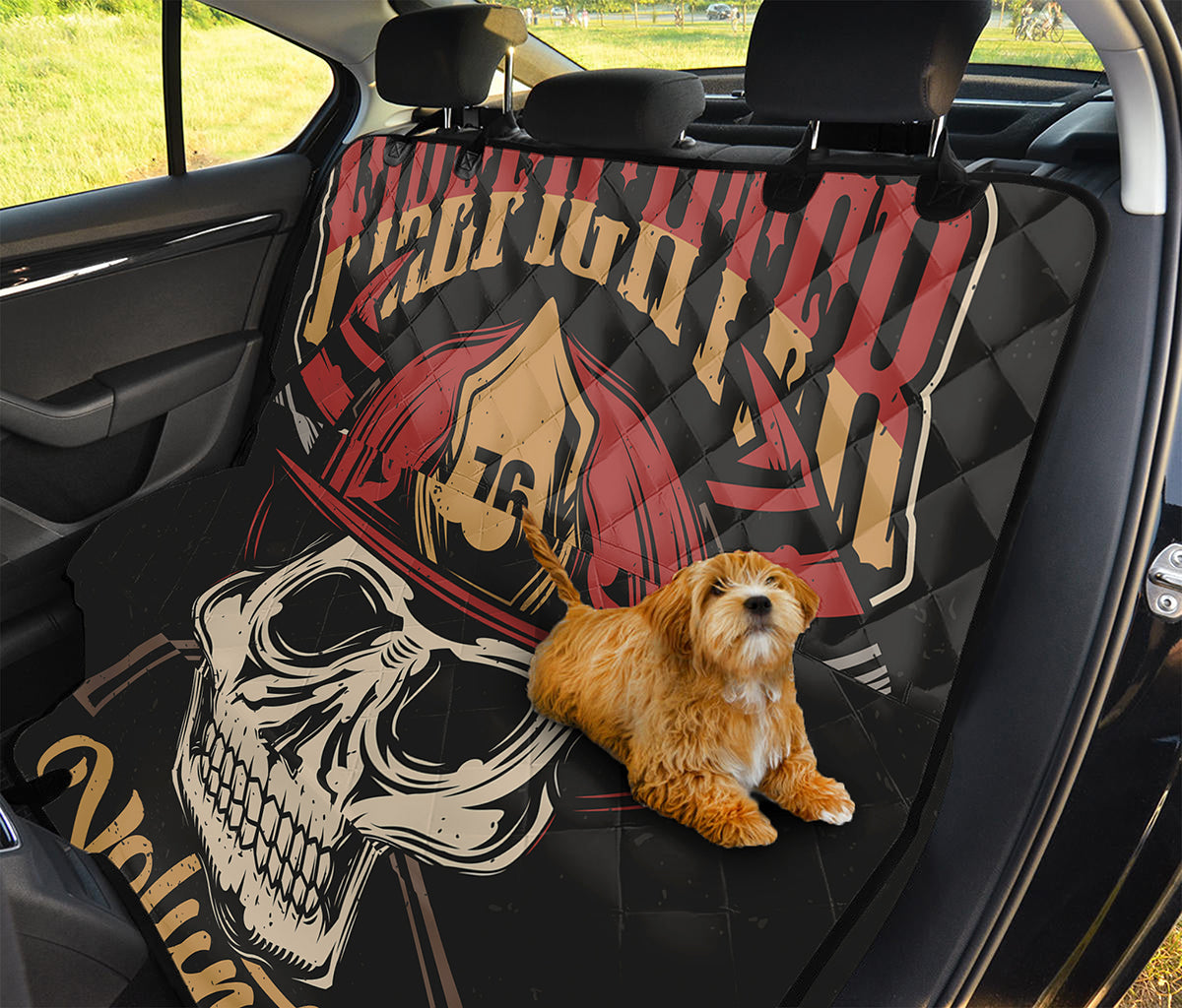 Volunteer Firefighter Print Pet Car Back Seat Cover
