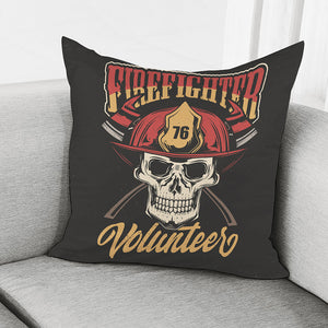 Volunteer Firefighter Print Pillow Cover