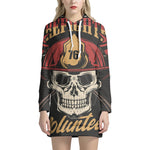 Volunteer Firefighter Print Pullover Hoodie Dress